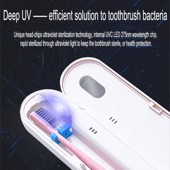 Portable Ultraviolet Brosse à dents Stérilisateur UV de Désinfection Cas de l'Enfant à la Maison d'Affaires Hotel Travel Pack Unique
