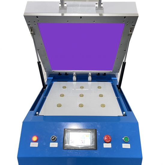 systèmes de durcissement UV de ruban UV à clapet 500*500mm réduisant la viscosité du film bleu
