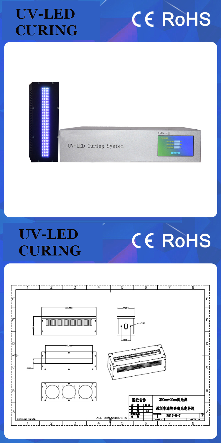 High Power Customized 395nm LED UV Curing Lamp