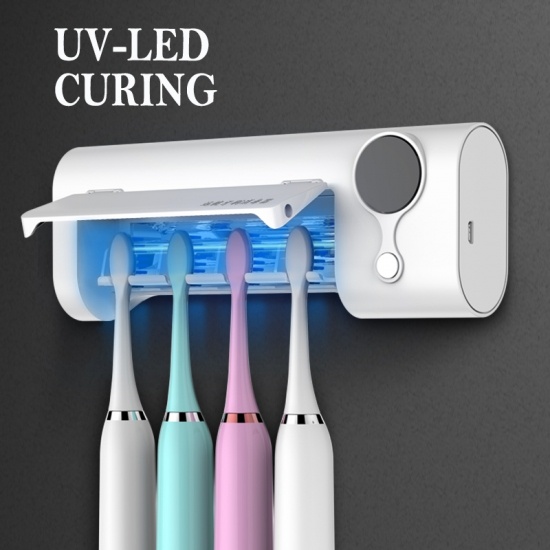UV Désinfecteur pour Brosse à dents Mural Adsorption Non-Perforé Brosse à dents de Désinfection par UV Boîte