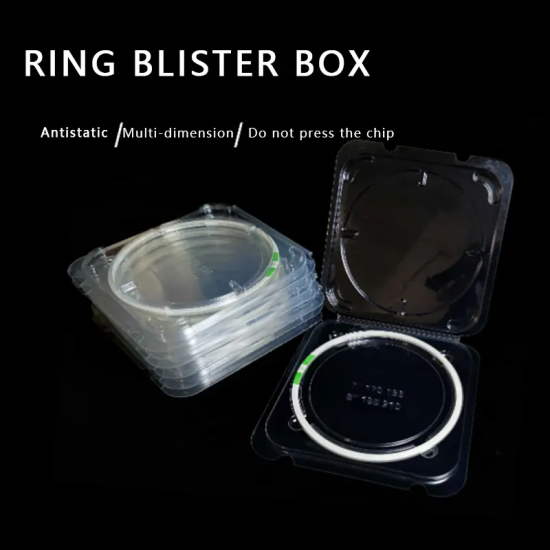 Boîte Blister 8 pouces, boîte d'emballage en plastique, anneau Transparent 6 pouces, antistatique