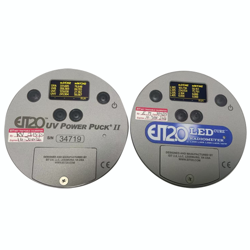 Résultats des tests comparatifs des marques EIT Power Puck II et LED Cure 4 aux États-Unis